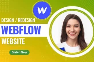 I will design, redesign, or develop Webflow website, Webflow expert